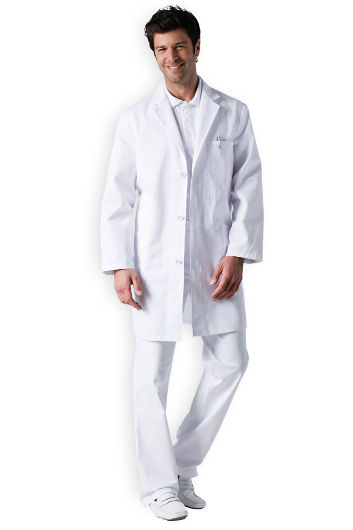 Les médecins allemands portent souvent tout blanc, jusqu