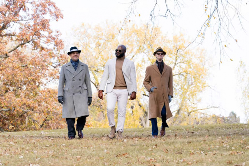 Raphael, Kyle a Preston vypadali elegantně, i když se oblékli vhodně na podzim
