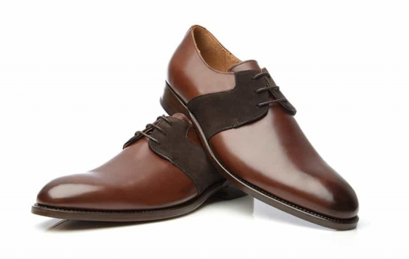 Brown - Dark Brown Two Tone Saddle Blucher par Shoepassion Modèle 535