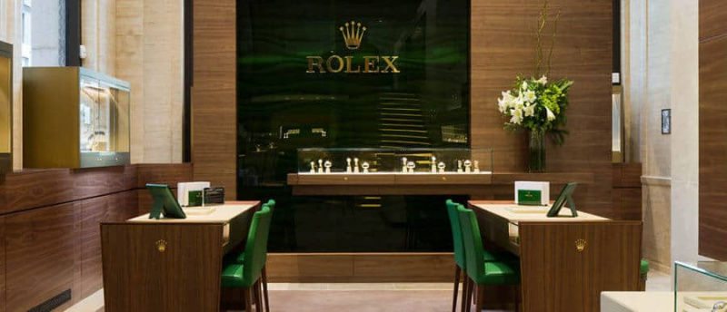Une boutique de marque Rolex