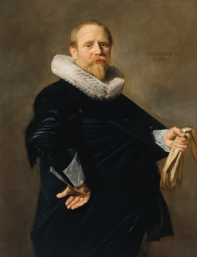 Frans Hals - Miehen muotokuva laskostettu kaulus
