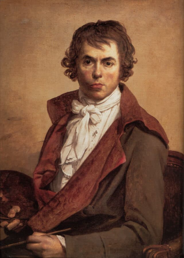 Jacques-Louis David 1748 -1825 porte une cravate souple flamboyante