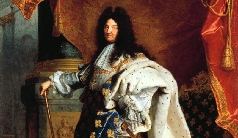 Luís XIV com gravata decorativa