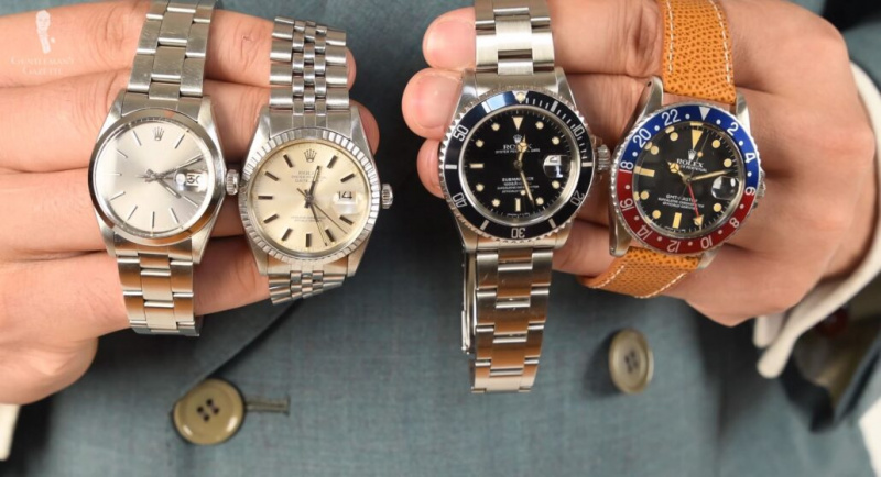 Raphael mostra alguns relógios Rolex