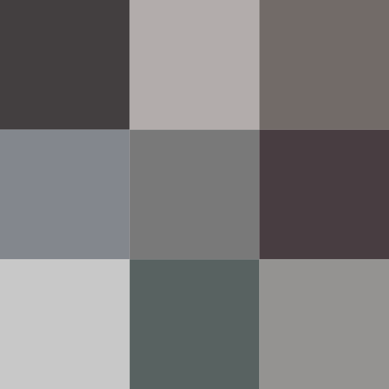 Certains des différents tons de gris