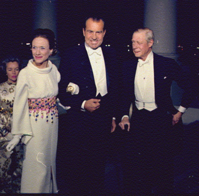 Nixon & la duchesse et le duc de Windsor dans White Tie 1970