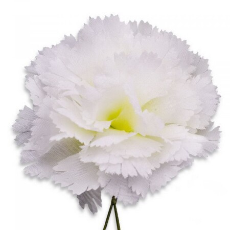 Bílý Karafiát Boutonniere Květina klopy v životní velikosti - Fort Belvedere