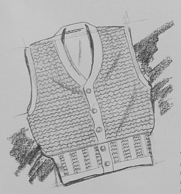 Илустрација плетеног кардигана