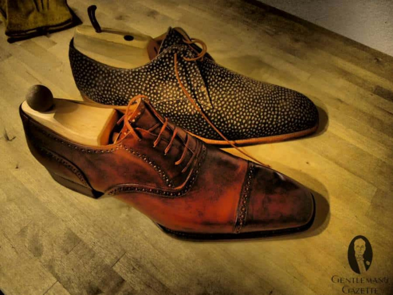 Carpincho-kengät ja antiikkipatina oxford
