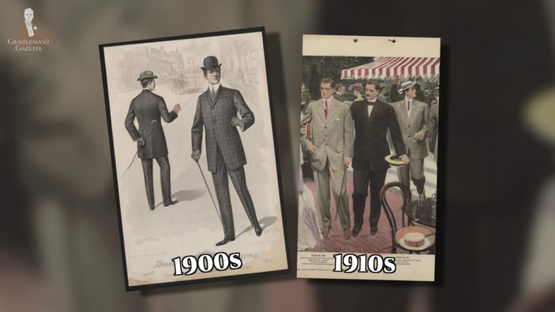 Vestes années 1900 vs années 1910