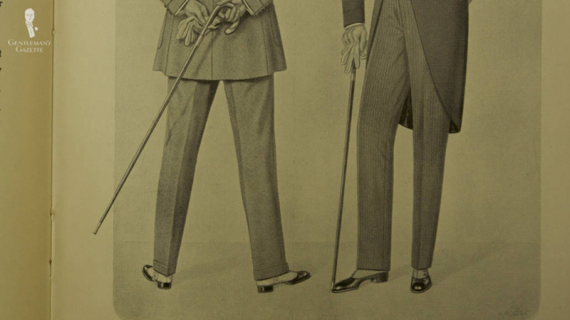 Kalhoty s plochou přední stranou byly populární v celé Americe a Evropě v 10. letech.