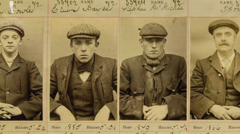 Mugshots du gang Peaky Blinders original [Crédit image: West Midlands Police Museum]