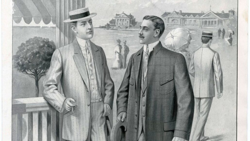 Messieurs dans les années 1930 portant des chemises à cols amovibles