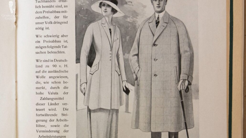 Un pardessus raglan à simple boutonnage porté par un gentleman dans les années 1930