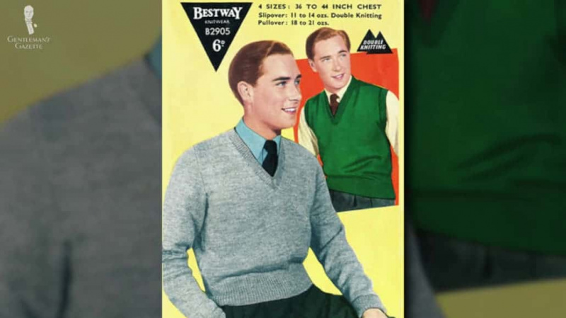 Le pull est un autre vêtement que les hommes des années 1950 portaient à la maison.