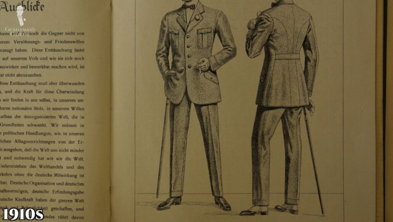 Kalhoty slim fit v 10. letech 20. století