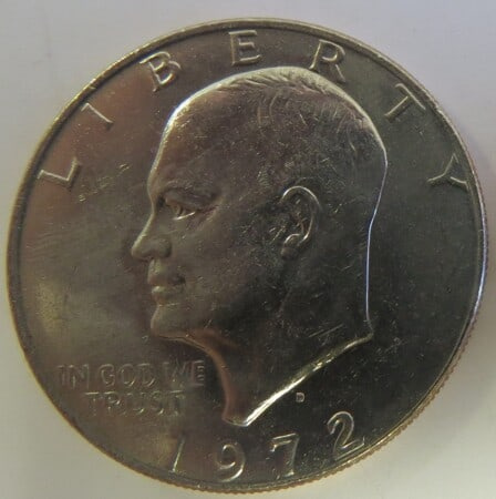 1972 D Eisenhower Dollar Choice Hors-Circulation