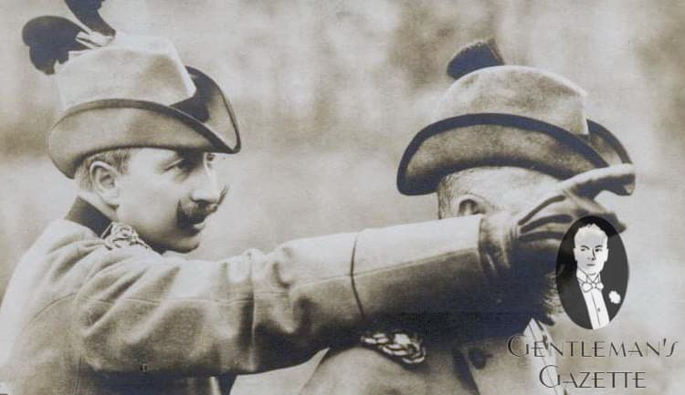 Kaiser Wilhelm II avec chapeau Homburg de chasse