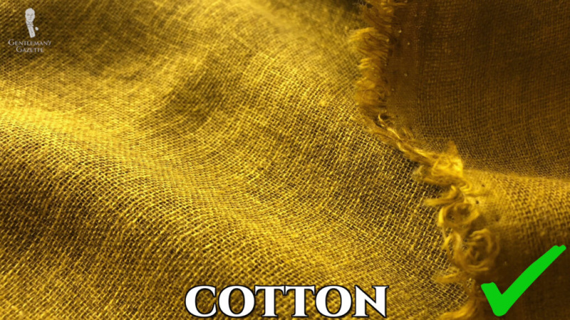 Solo cierto algodón puede ser un material excepcional para trajes.