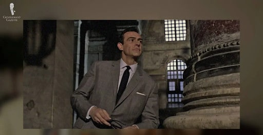 Sean Connery dans From Russia With Love portant une cravate Garza Grossa Grenadine