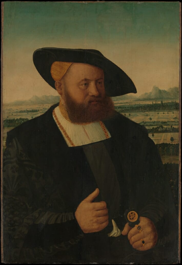 Portrét muže s hlavou Moors na pečetním prstenu