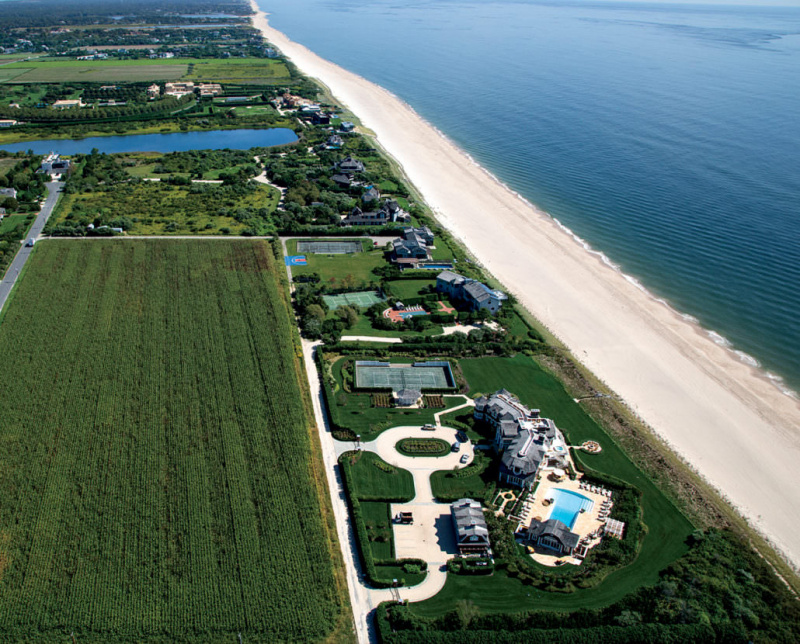 Une vue aérienne des Hamptons