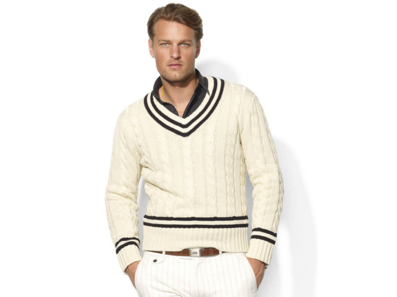 Um suéter de críquete Ralph Lauren