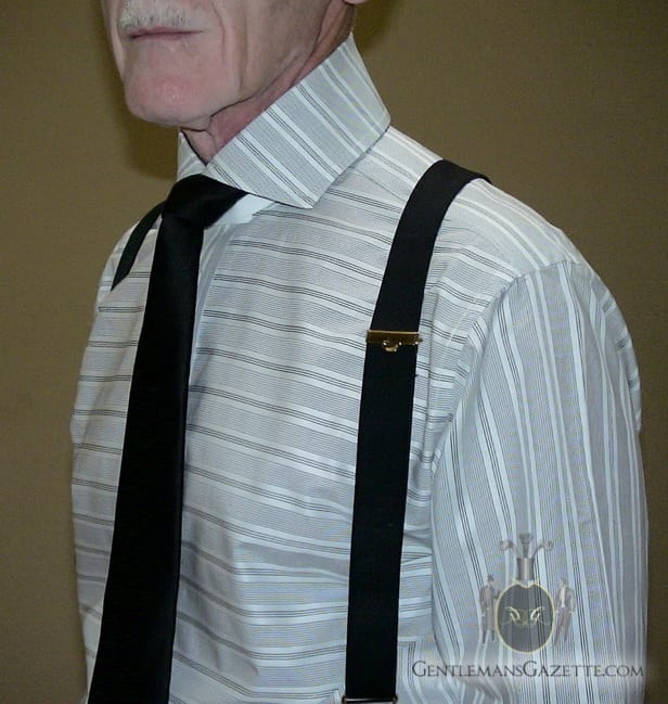 Shirt met normale mouwen en horizontale streep