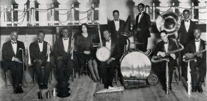 Groupe de jazz dans les années 1920
