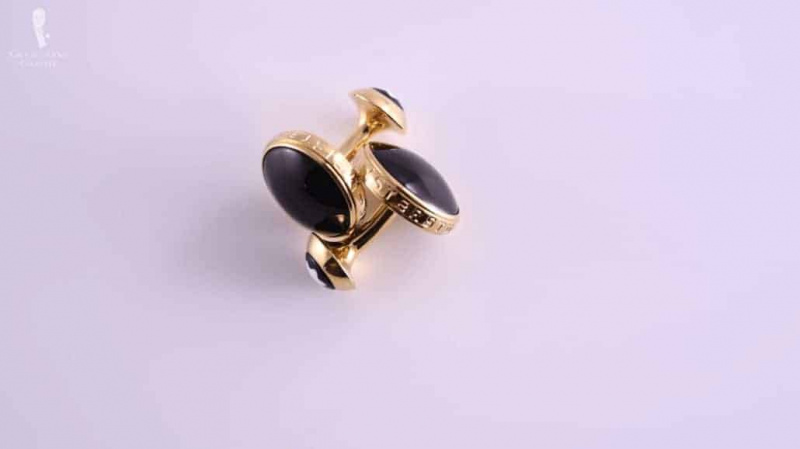 Botões de punho Montblanc Onyx banhados a ouro - Sven Raphael Schneider