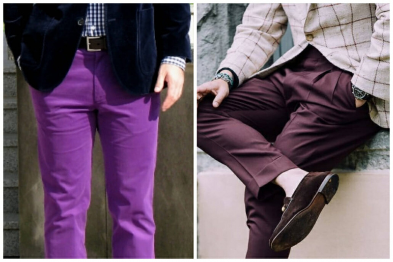 Deux tentatives de pantalon violet