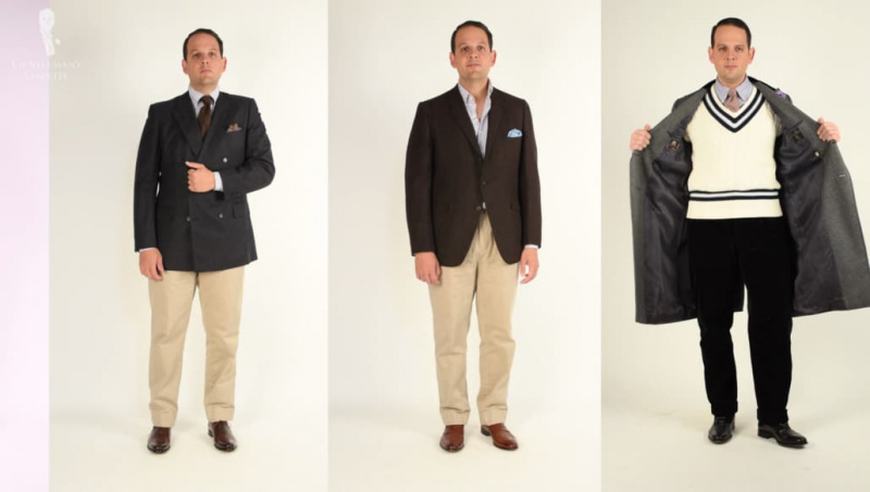 Některé nápady na oblečení ve vzorovém business casual kapsulovém šatníku.