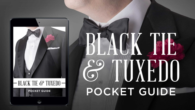 Presentamos la guía de bolsillo de corbata negra y esmoquin