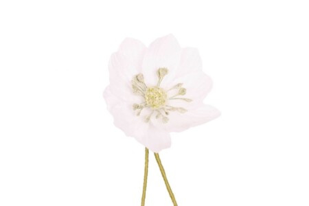 Boutonnière Fleur de Lotus Blanc et Vert Boutonnière Fleur