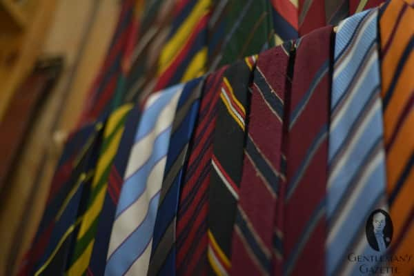 Cravates vintage à rayures club