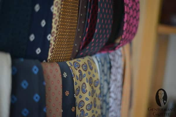 Sélection de motifs de cravate vintage