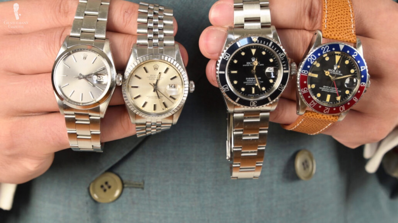 Různé náramkové hodinky.