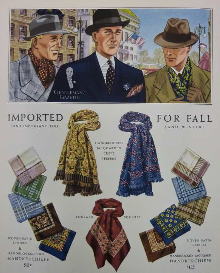 Anúncio de lenço de 1934 - Nova York