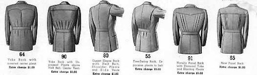 Présentées de dos, ces vestes étaient proposées dans une variété de styles.