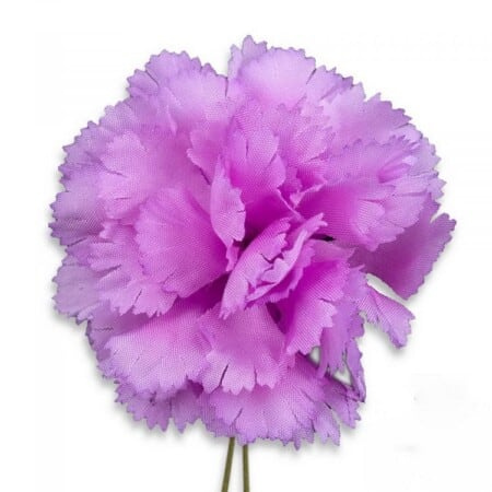 Flor de lapela de cravo rosa em tamanho real