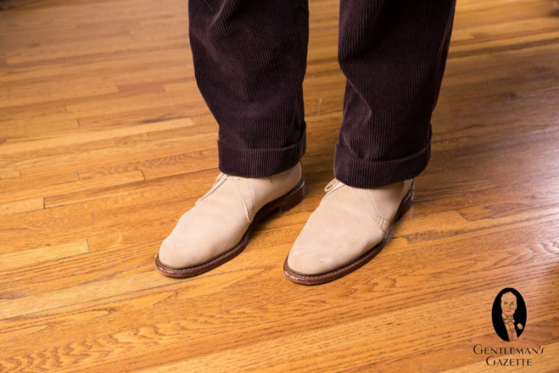 Allen Edmonds Chukka Boots avec velours côtelé