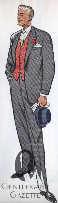 Poignets à manches sur le costume de salon dans les années 1950