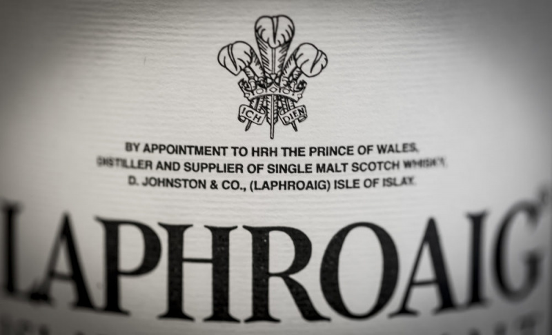 Prince of Wales Warrant na Laphroaig Single Malt Scotch Whisky