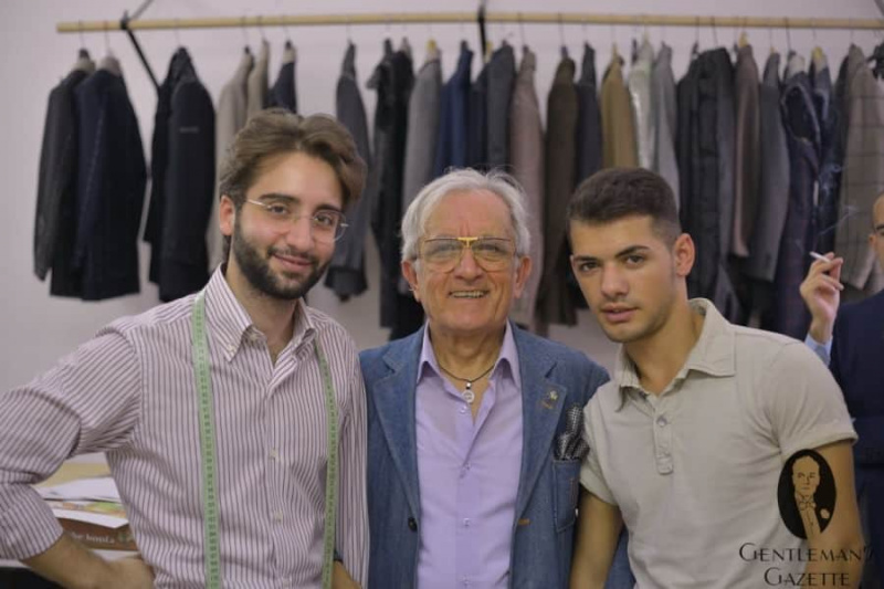Enzo Carfora avec maître Umberto et Apprenti