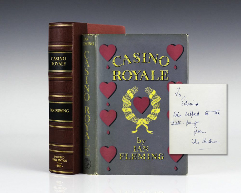 Une première édition de Casino Royale, premier roman de 007, dédié à sa secrétaire par Ian Fleming
