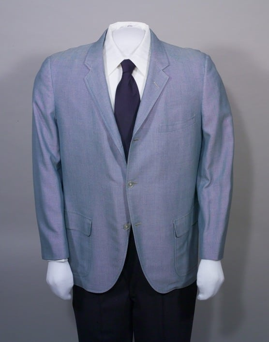 Manteau de sport en coton bleu clair à boutonnage simple, Clipper Craft vers 1965