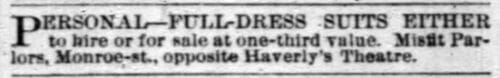 Chicago Daily Tribune, février 1884.