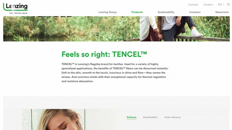 Sitio web de Tencel