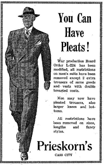 1944 Vous pouvez avoir des plis