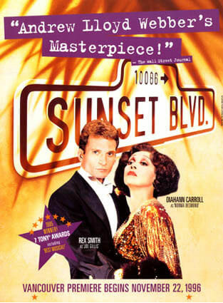 Affiche Sunset Boulevard avec Rex Smith